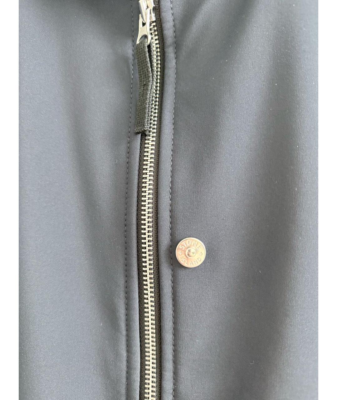 STONE ISLAND Темно-синяя полиэстеровая куртка, фото 4