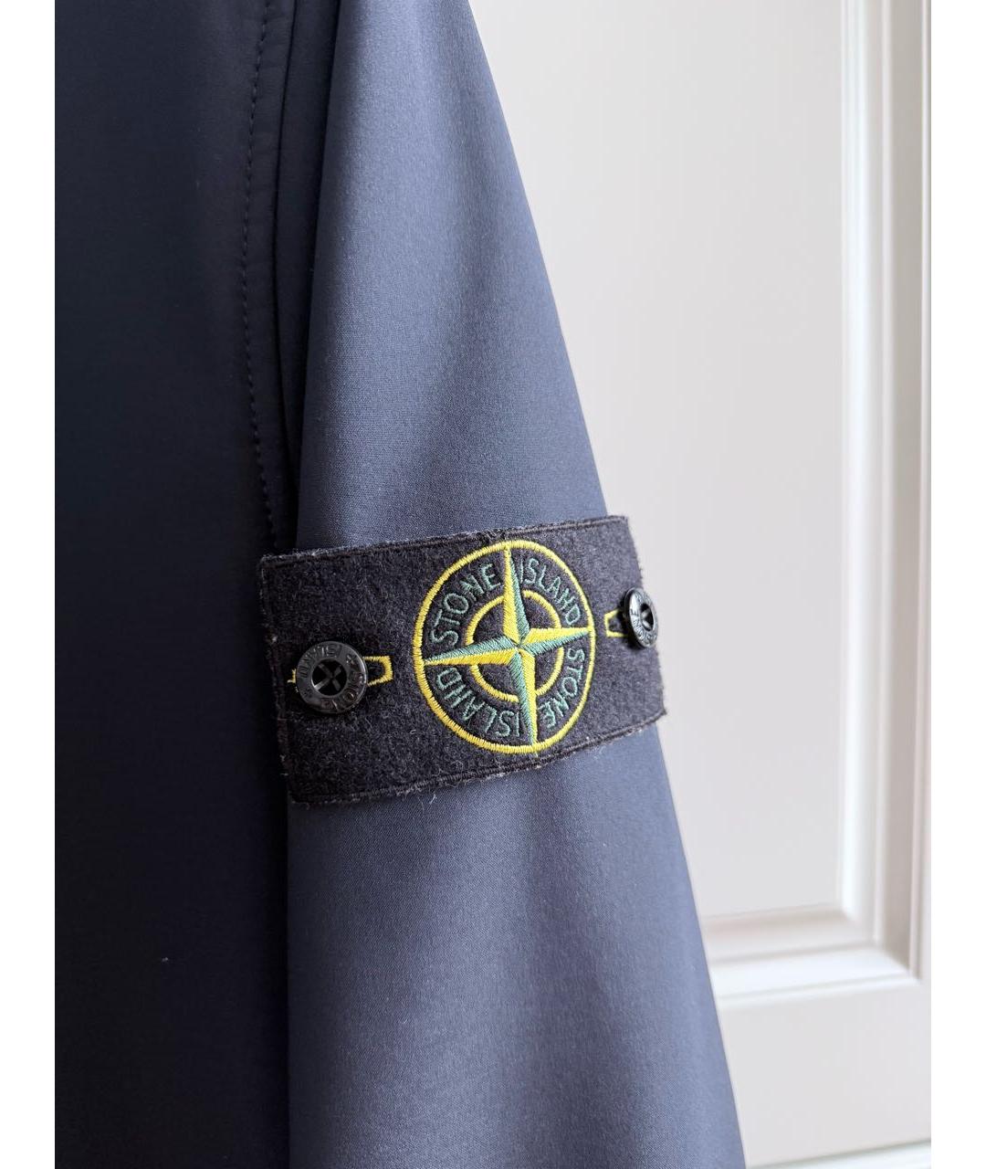 STONE ISLAND Темно-синяя полиэстеровая куртка, фото 5