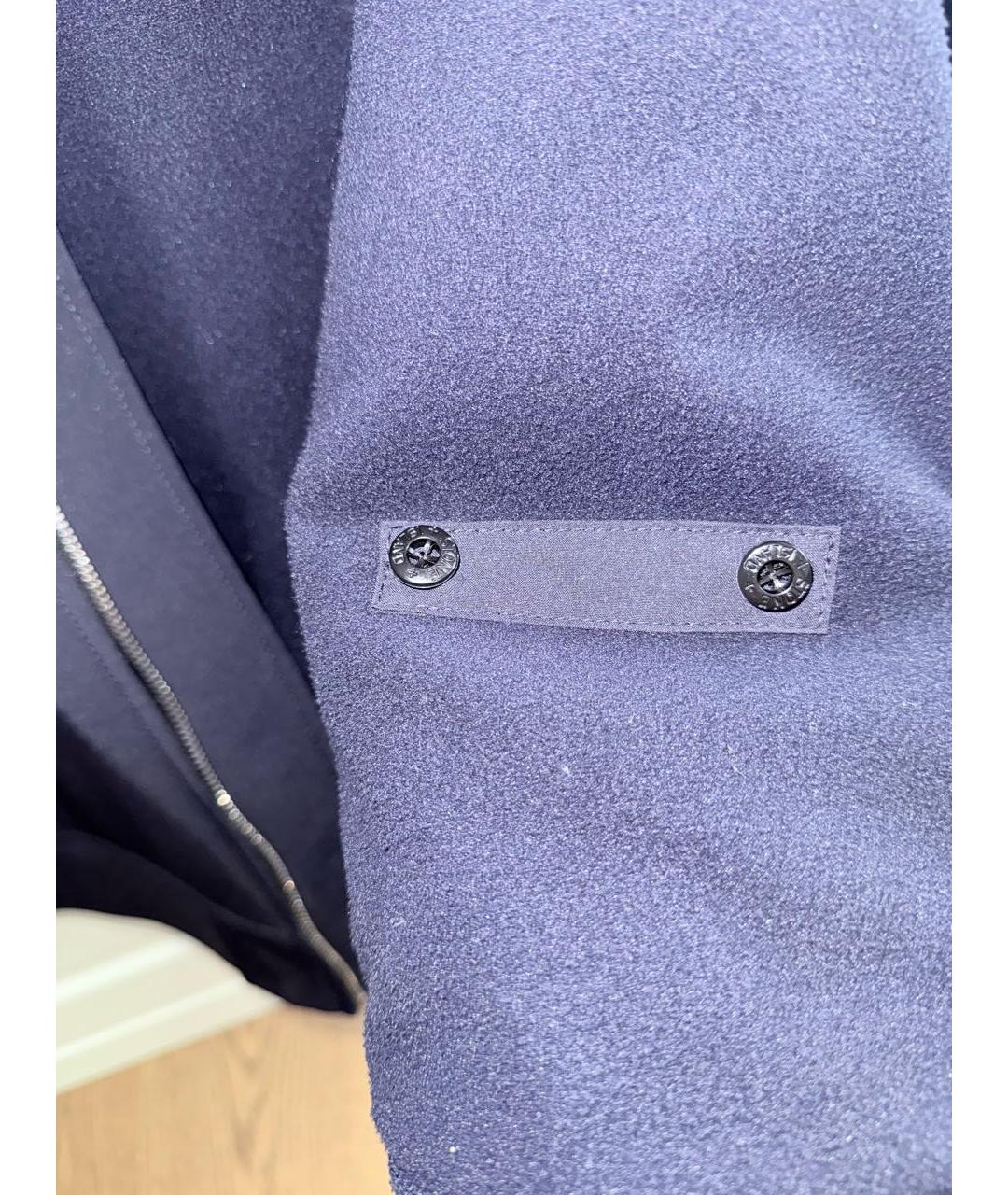 STONE ISLAND Темно-синяя полиэстеровая куртка, фото 7