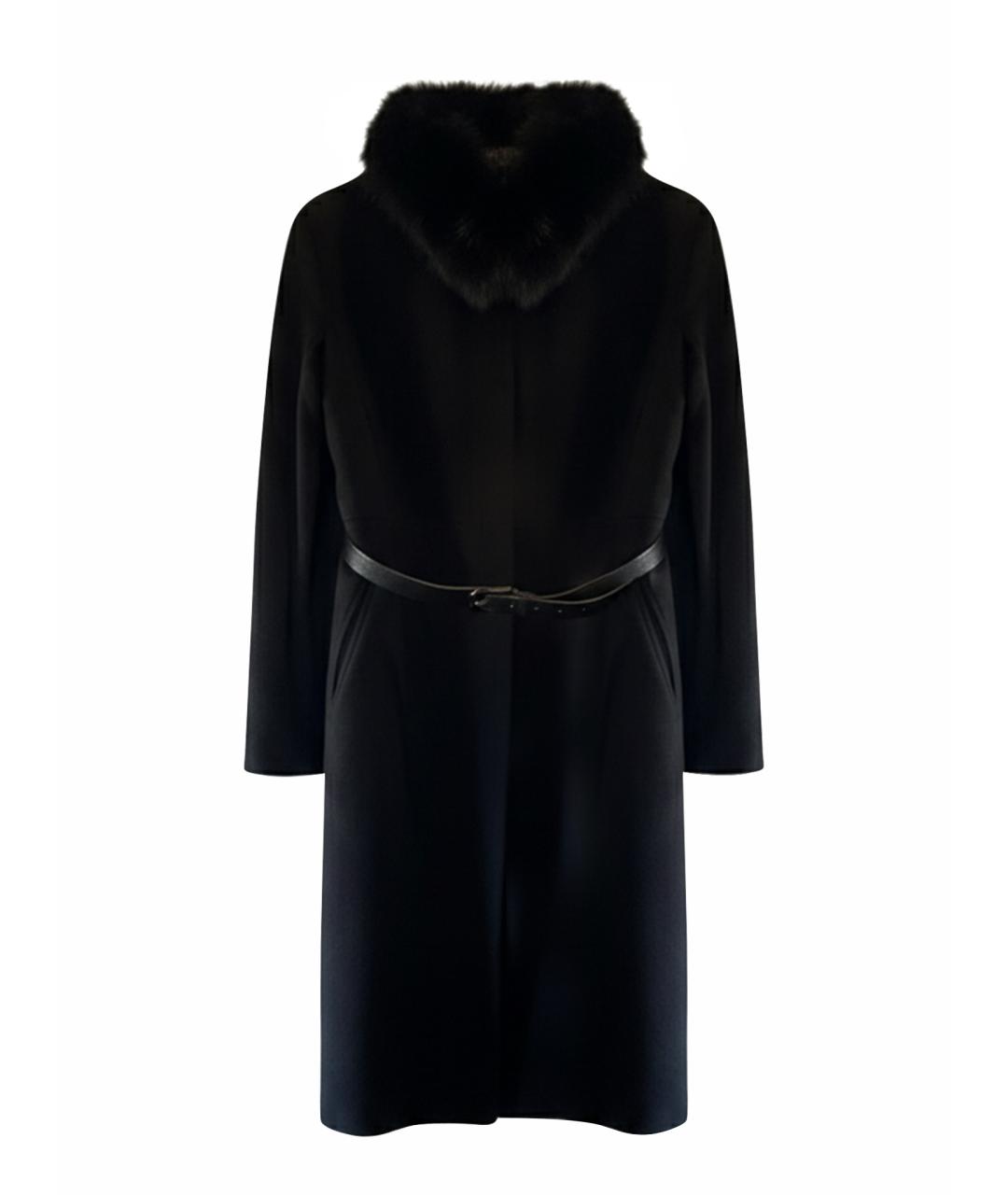 MAX MARA STUDIO Черное кашемировое пальто, фото 1