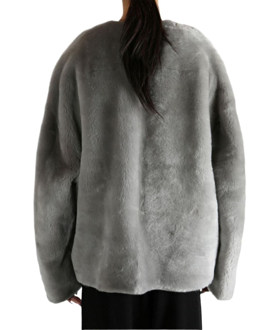 TOTEME Серая кожаная дубленка, фото 3