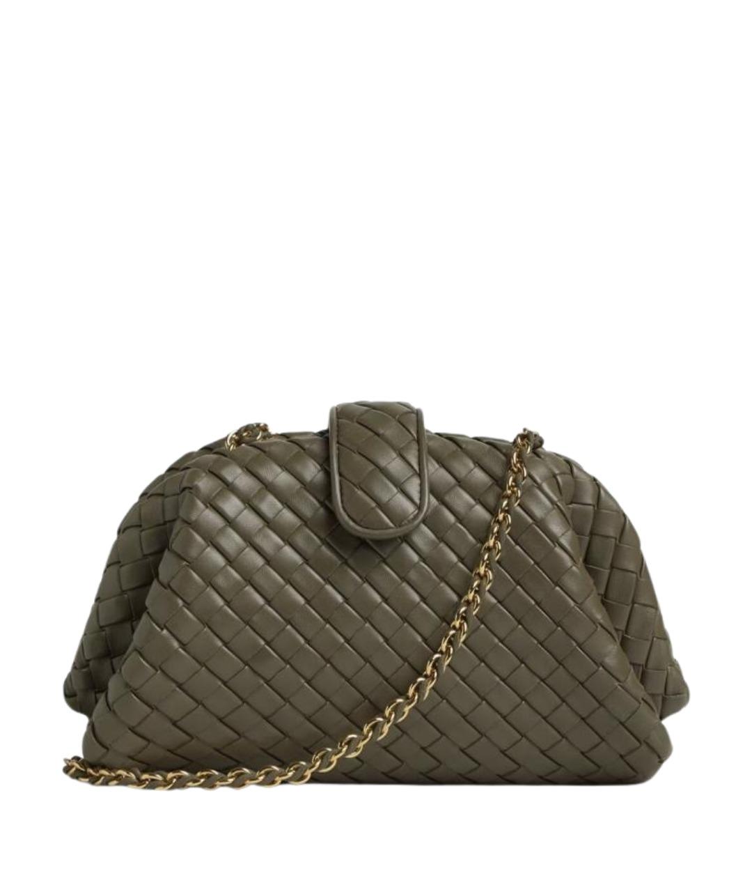 BOTTEGA VENETA Зеленая кожаная сумка через плечо, фото 1