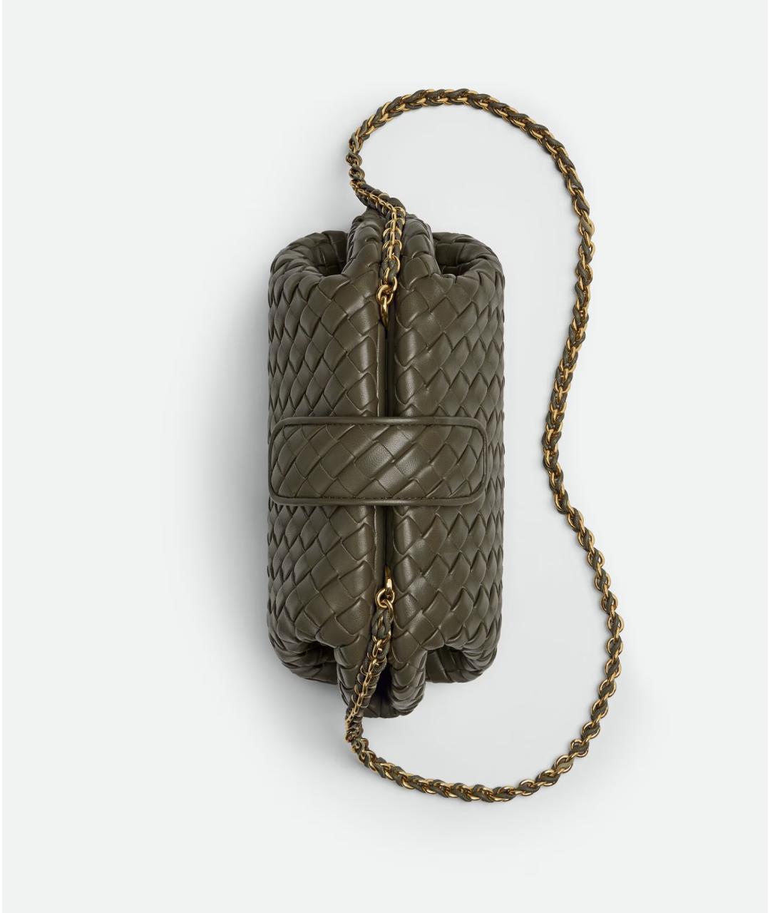 BOTTEGA VENETA Зеленая кожаная сумка через плечо, фото 3