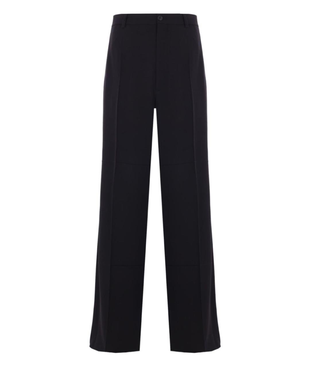 BALENCIAGA Черные вискозные повседневные брюки, фото 1