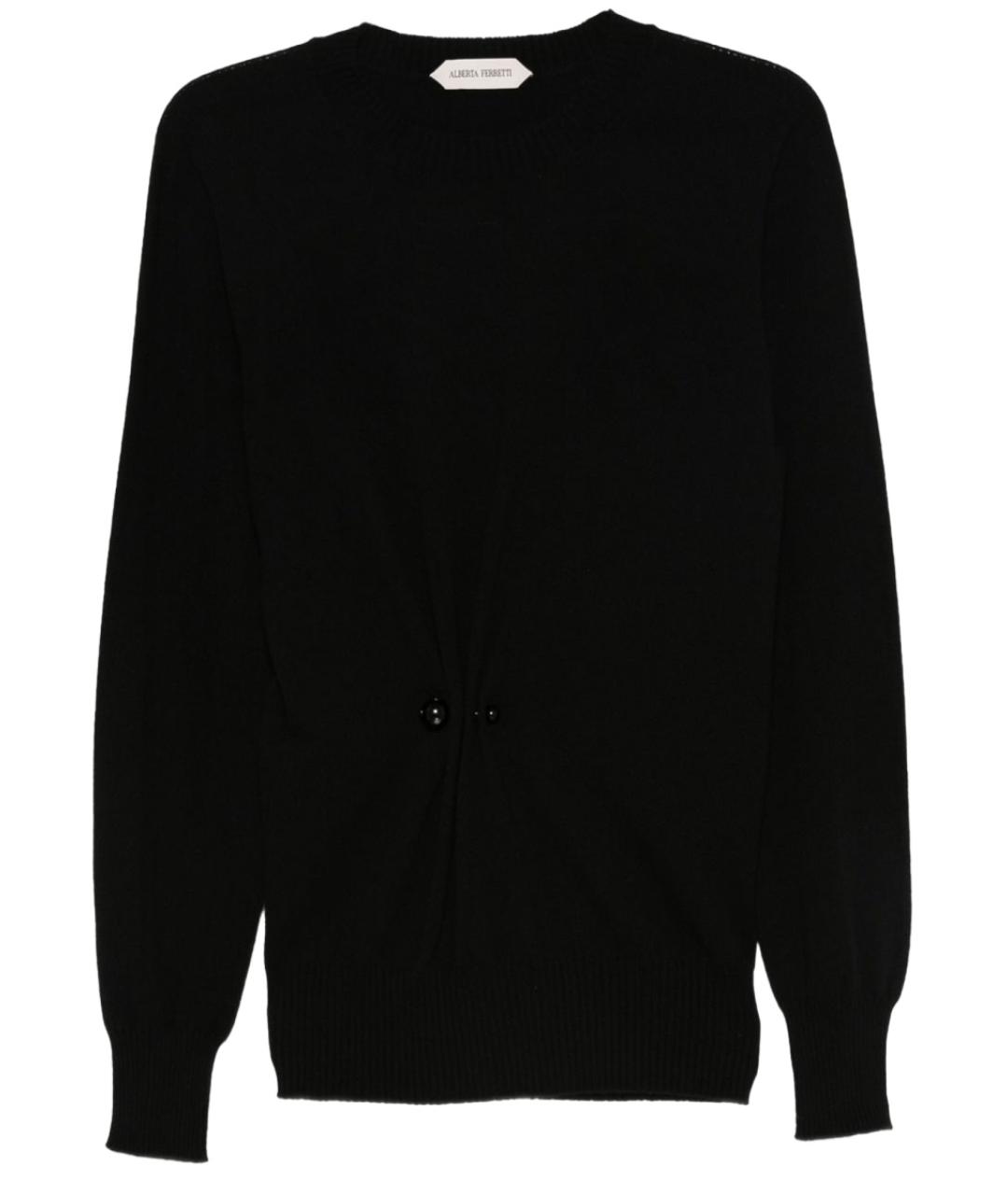 ALBERTA FERRETTI Черный кашемировый джемпер / свитер, фото 1