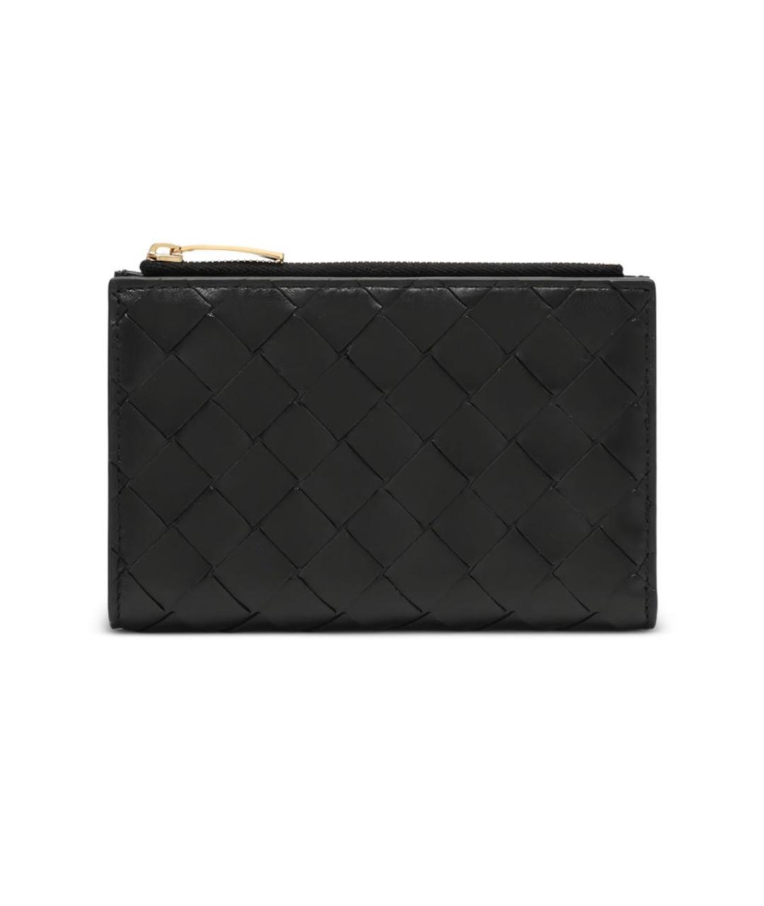 BOTTEGA VENETA Черный кожаный кошелек, фото 1