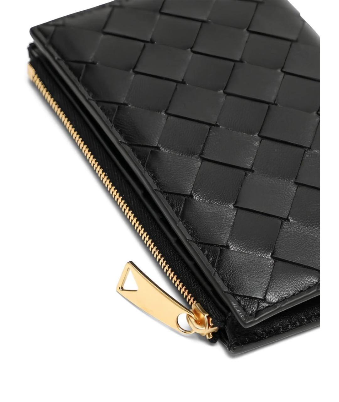 BOTTEGA VENETA Черный кожаный кошелек, фото 4