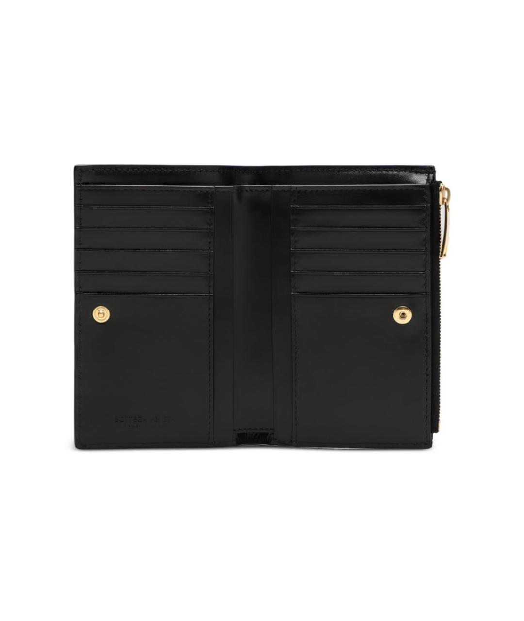 BOTTEGA VENETA Черный кожаный кошелек, фото 3