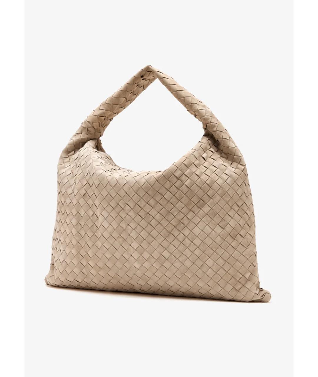 BOTTEGA VENETA Бежевая замшевая сумка через плечо, фото 4