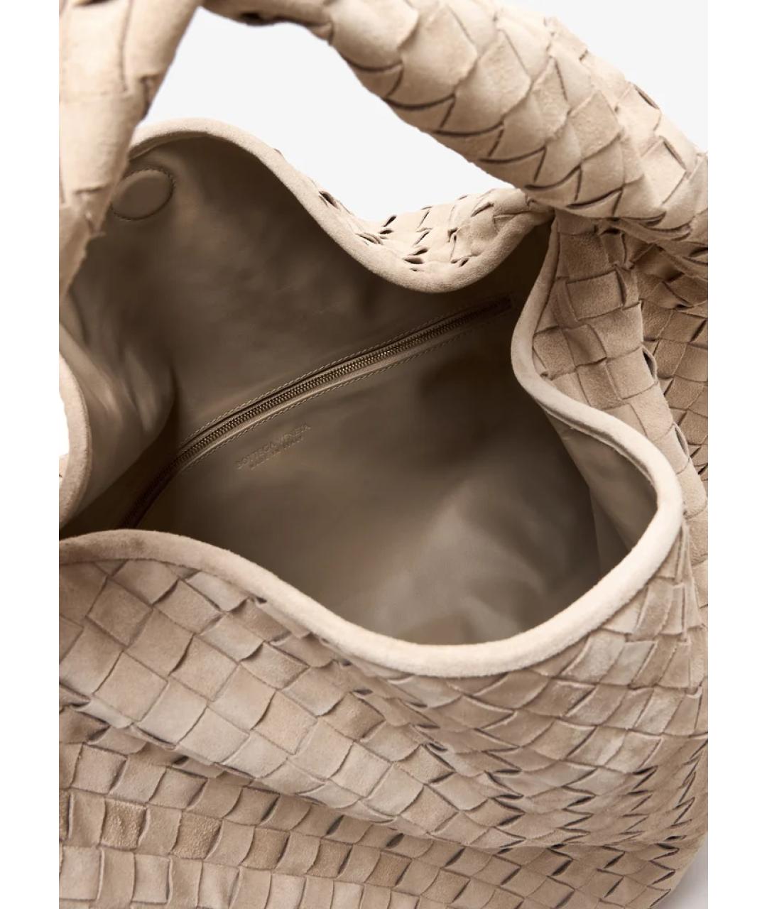 BOTTEGA VENETA Бежевая замшевая сумка через плечо, фото 5