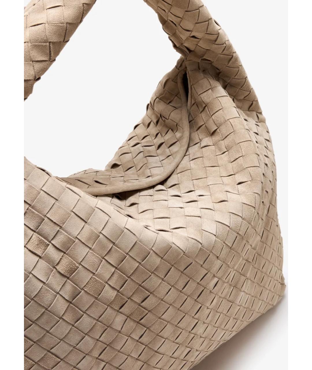 BOTTEGA VENETA Бежевая замшевая сумка через плечо, фото 3