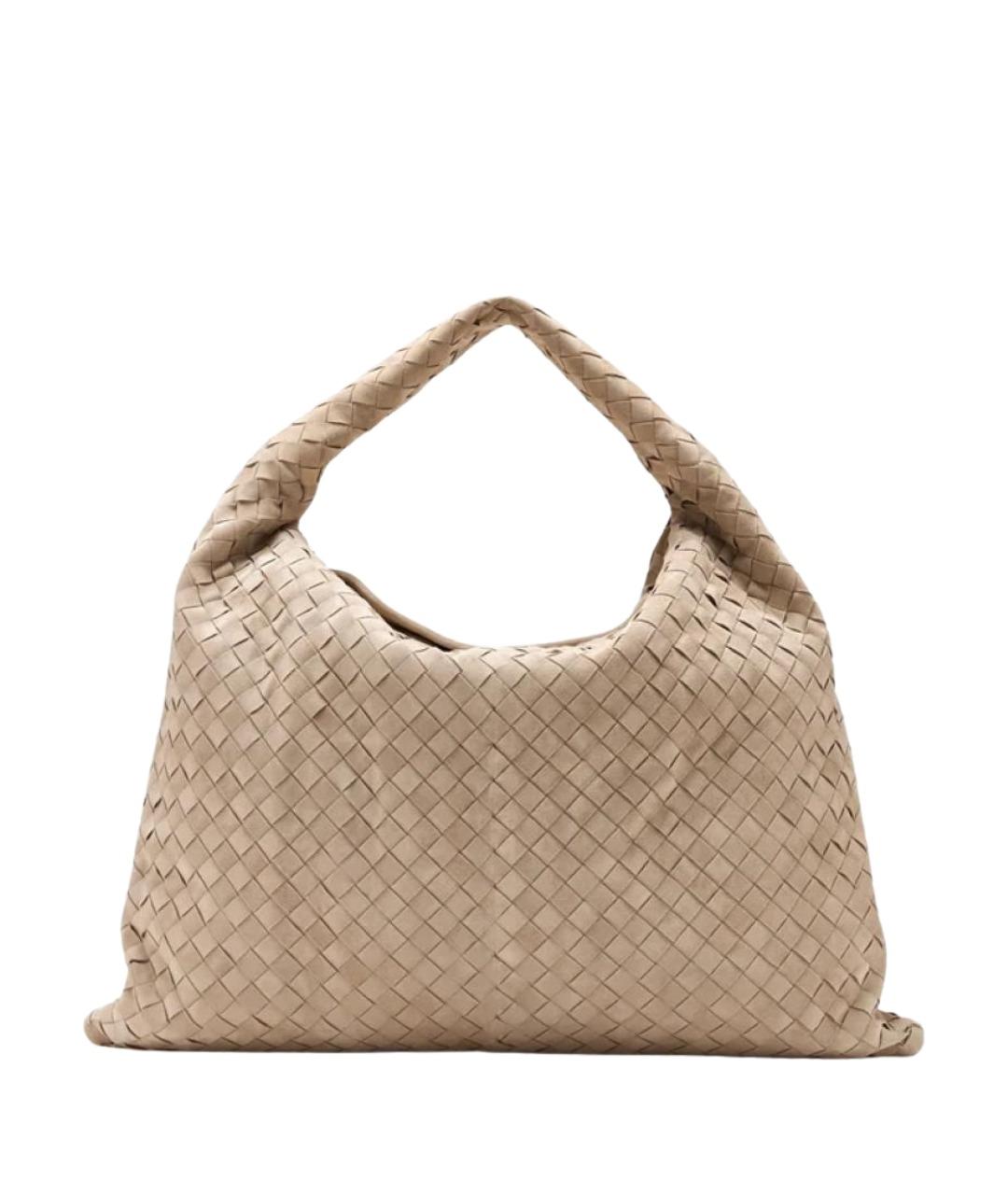 BOTTEGA VENETA Бежевая замшевая сумка через плечо, фото 1