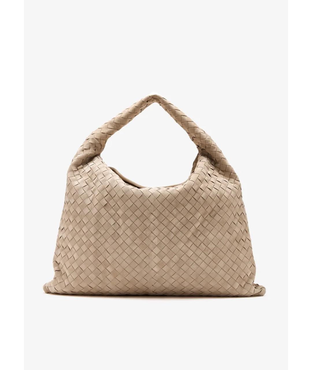 BOTTEGA VENETA Бежевая замшевая сумка через плечо, фото 6