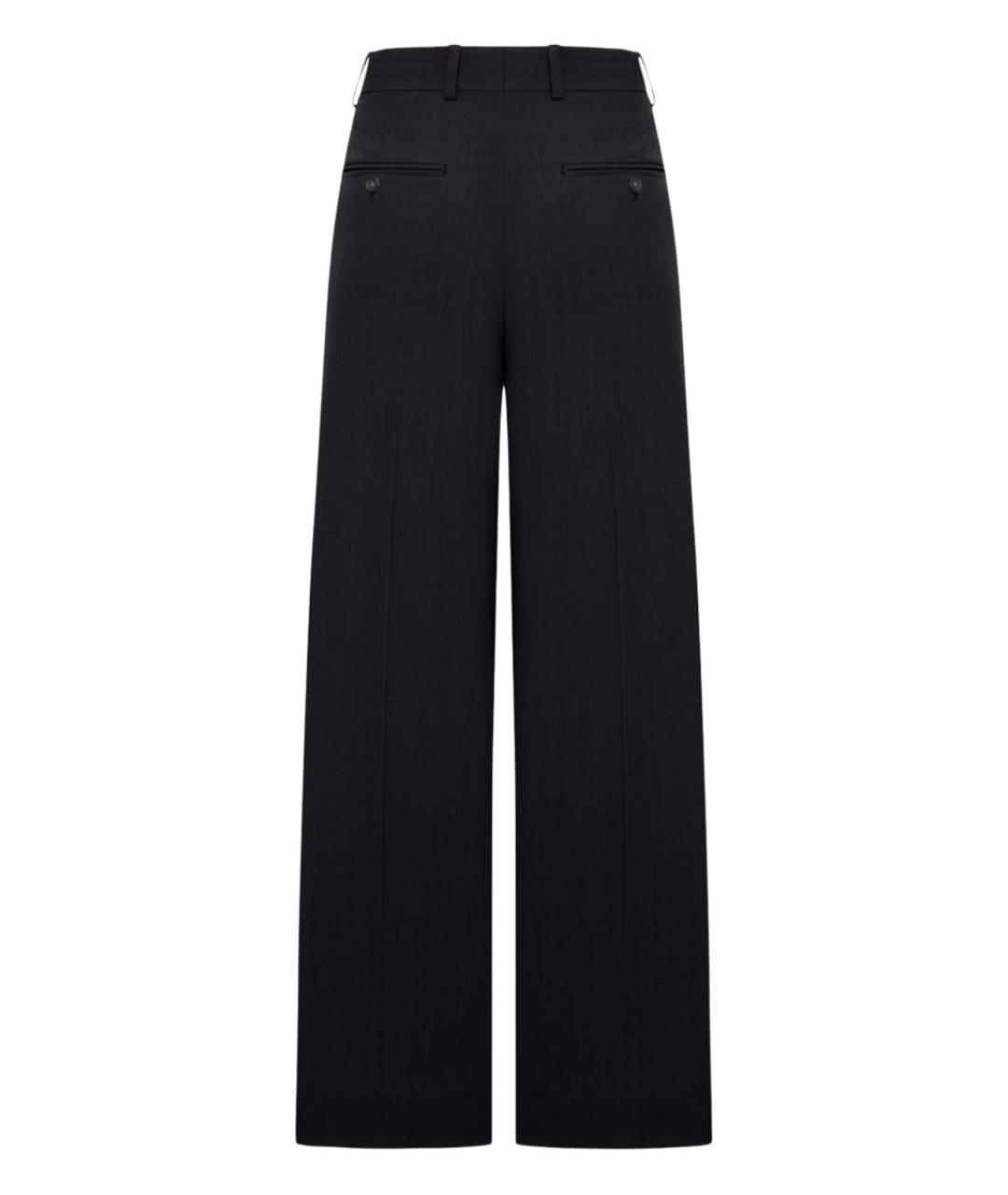 TOTEME Черные вискозные прямые брюки, фото 2