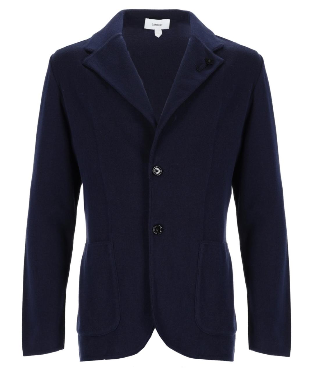 LARDINI Синий хлопковый пиджак, фото 1