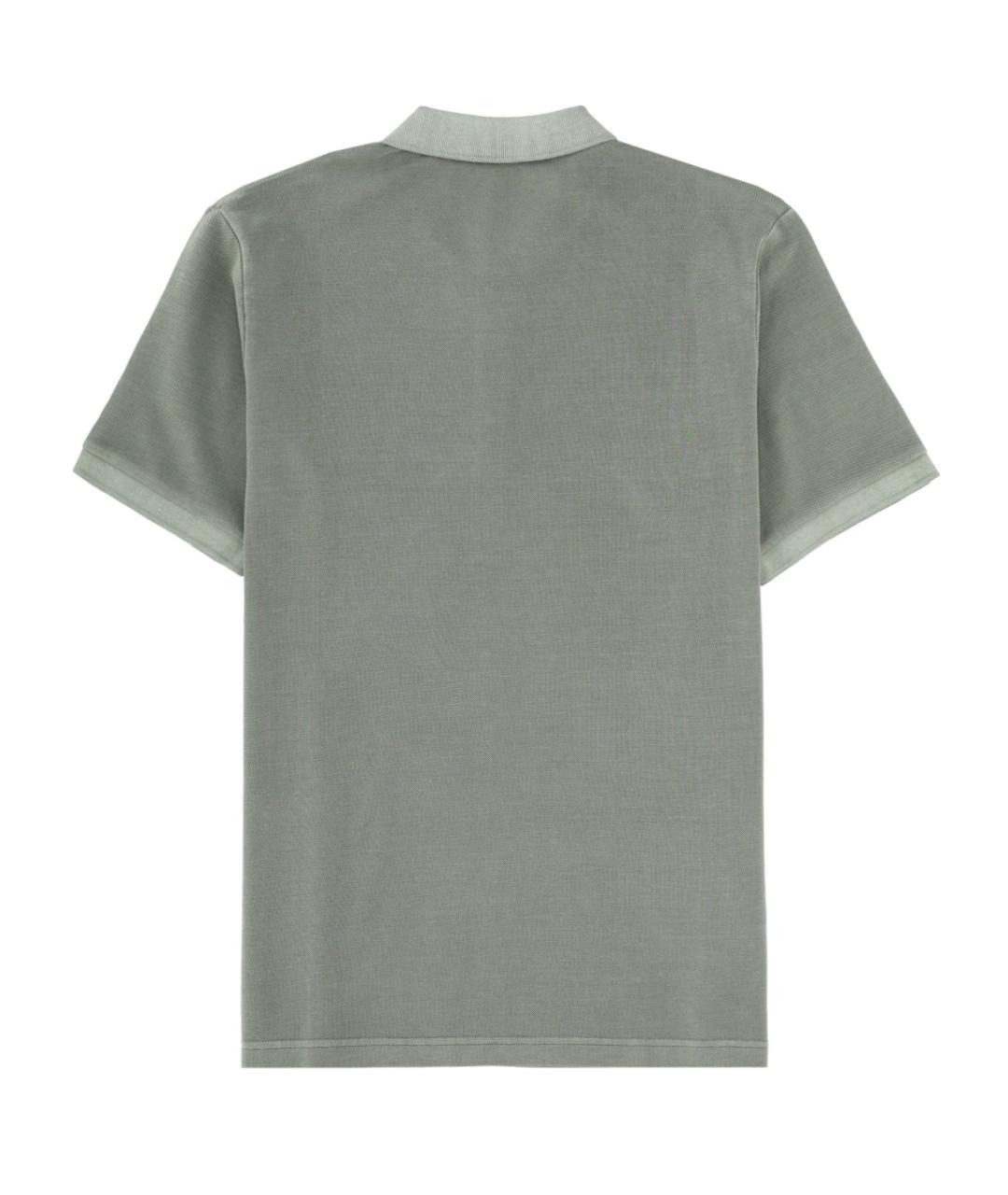 FAY Зеленые хлопковое поло с коротким рукавом, фото 2