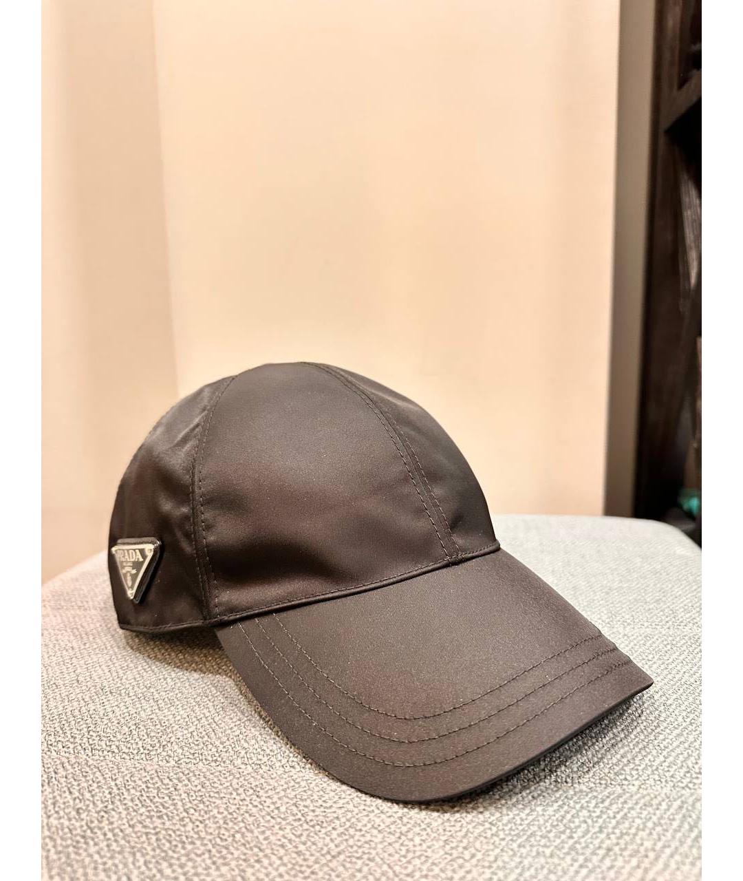 PRADA Черная хлопковая кепка/бейсболка, фото 5