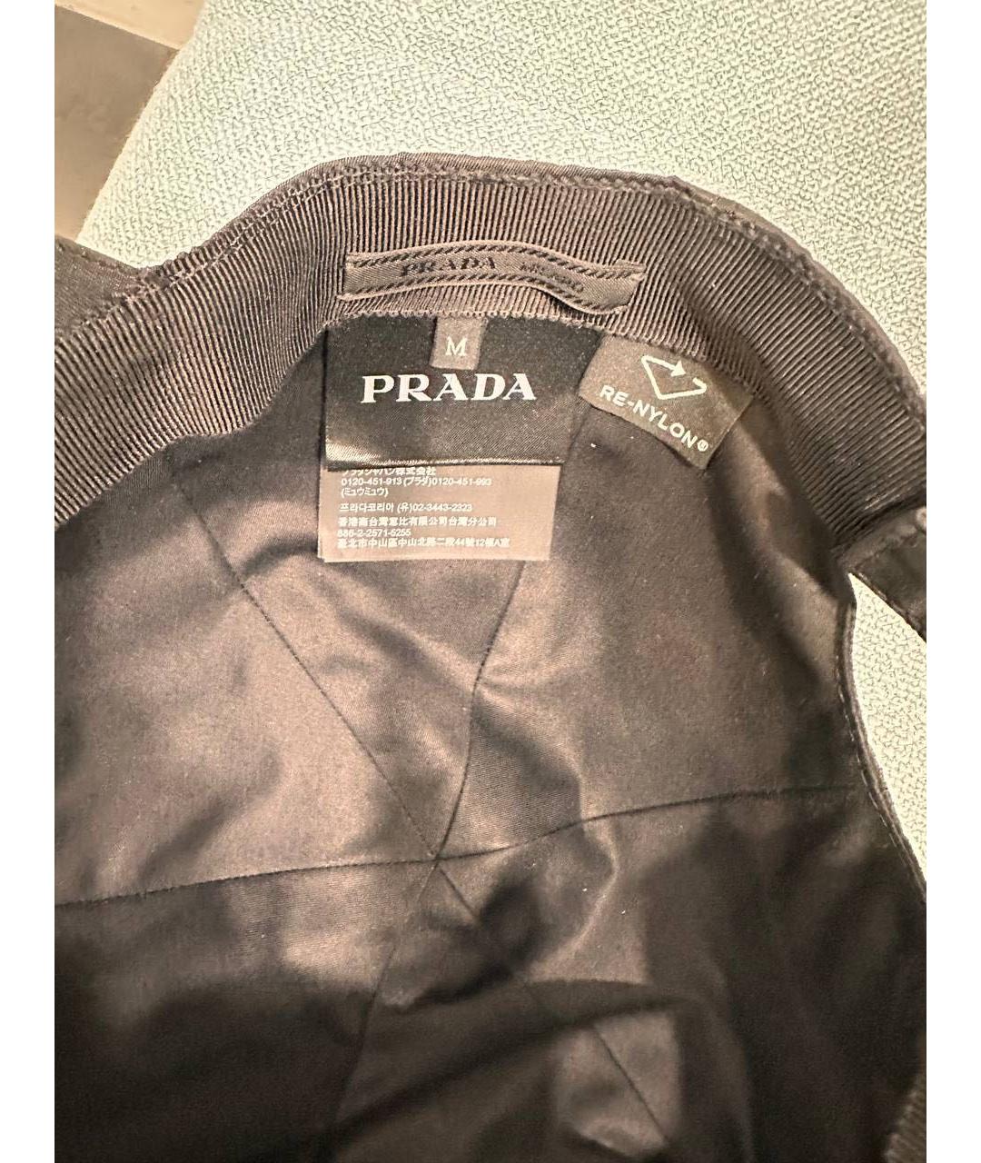 PRADA Черная хлопковая кепка/бейсболка, фото 3