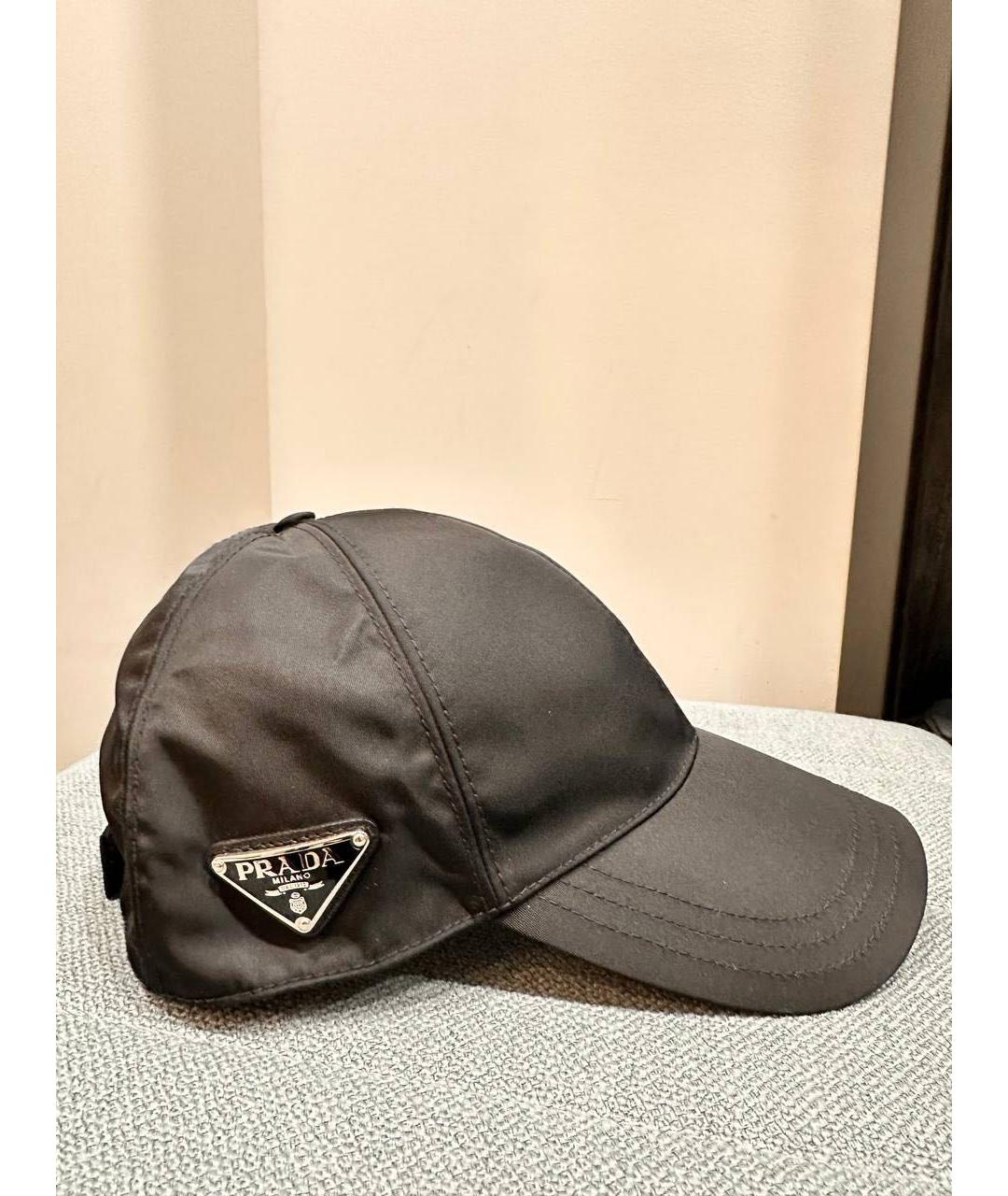 PRADA Черная хлопковая кепка/бейсболка, фото 2