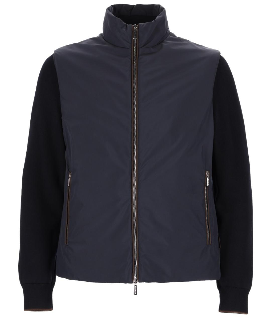 MOORER Темно-синяя полиэстеровая куртка, фото 1