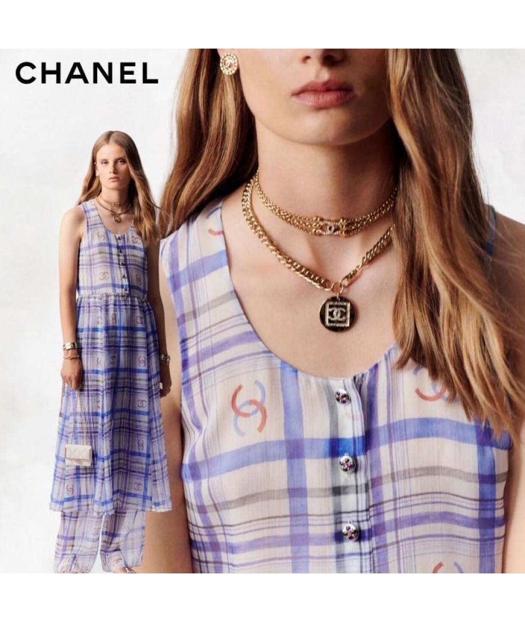 CHANEL Золотой металлический чокер, фото 4