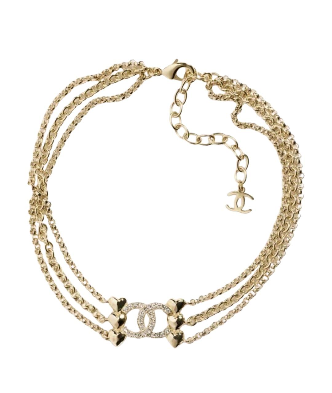 CHANEL Золотой металлический чокер, фото 1
