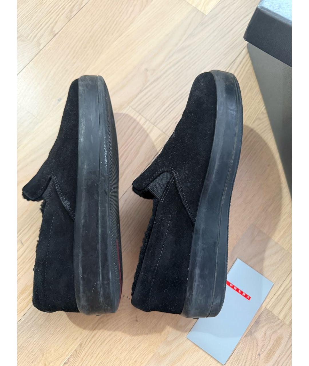 PRADA Черные замшевые лоферы, фото 7