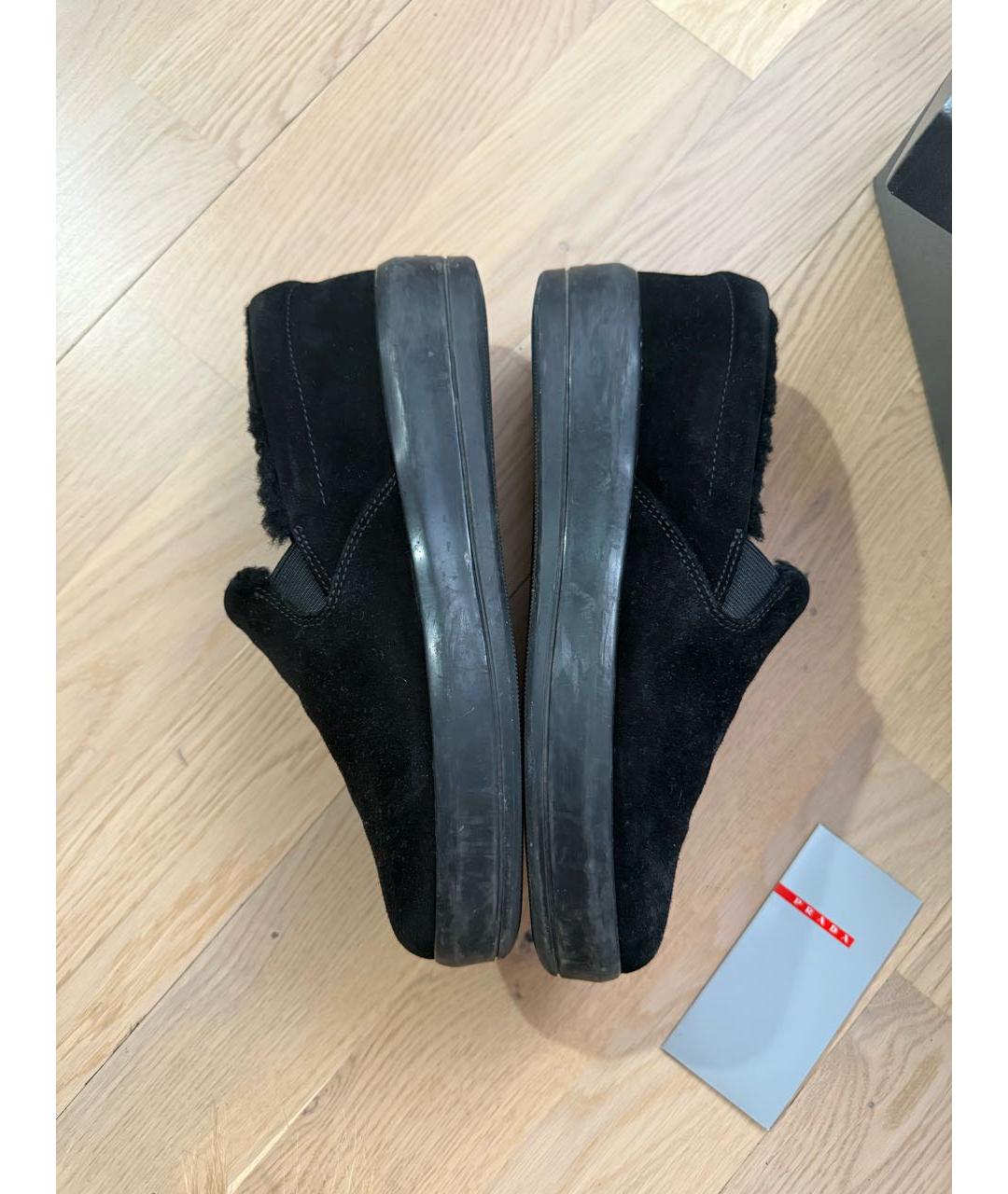 PRADA Черные замшевые лоферы, фото 8