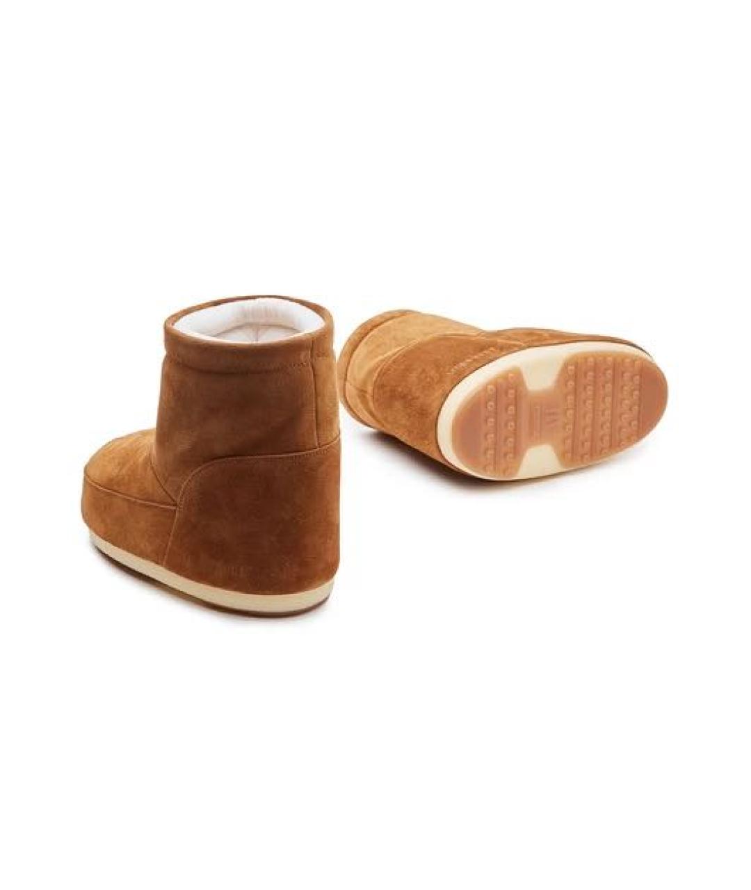 MOON BOOT Коричневые замшевые ботинки, фото 2