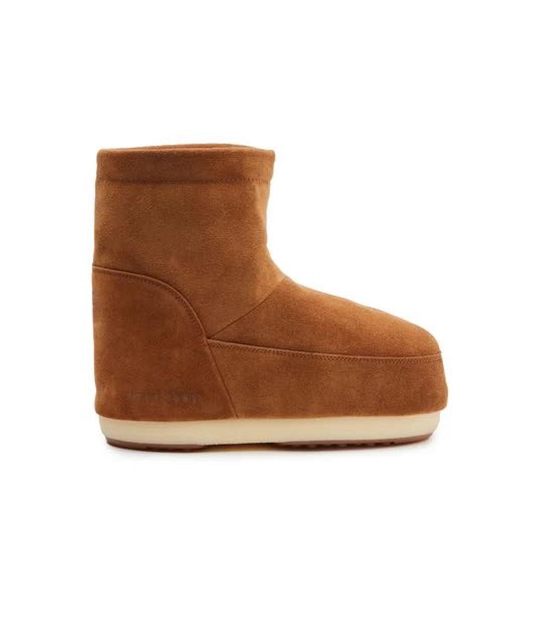 MOON BOOT Коричневые замшевые ботинки, фото 5
