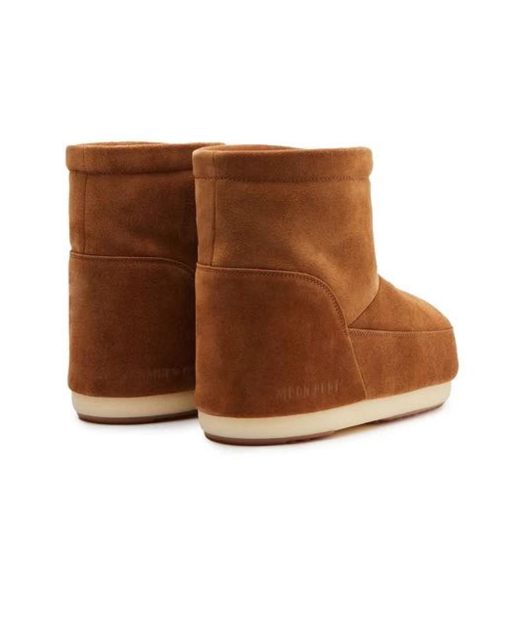 MOON BOOT Коричневые замшевые ботинки, фото 3