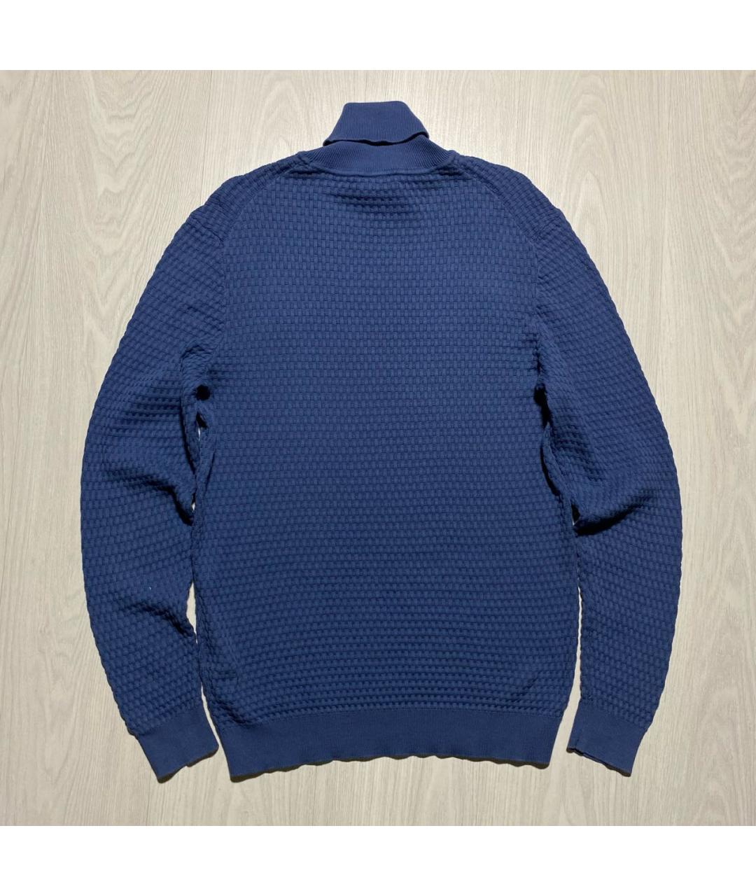 HUGO BOSS Синяя хлопковая водолазка, фото 7