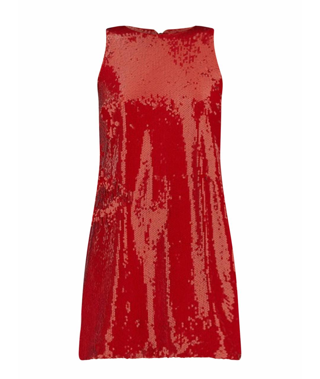 MSGM Красное полиэстеровое повседневное платье, фото 1