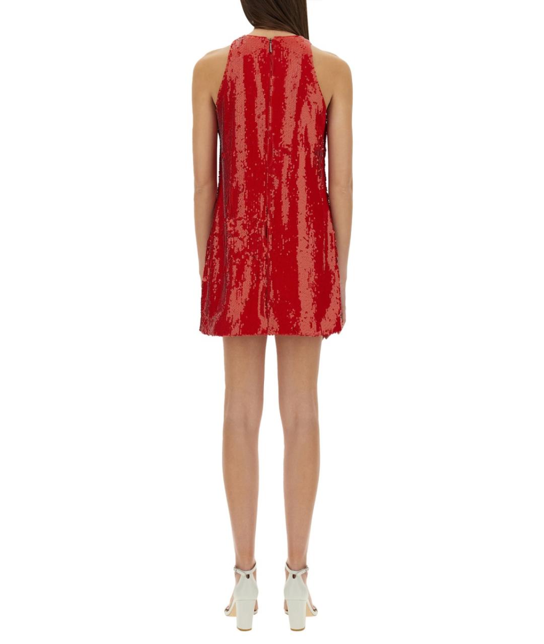MSGM Красное полиэстеровое повседневное платье, фото 3