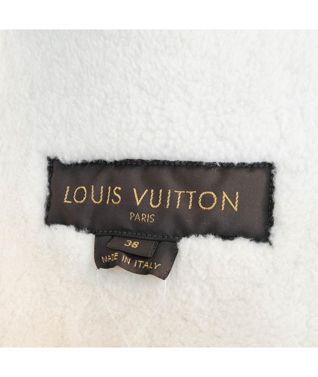 LOUIS VUITTON Черная кожаная дубленка, фото 6