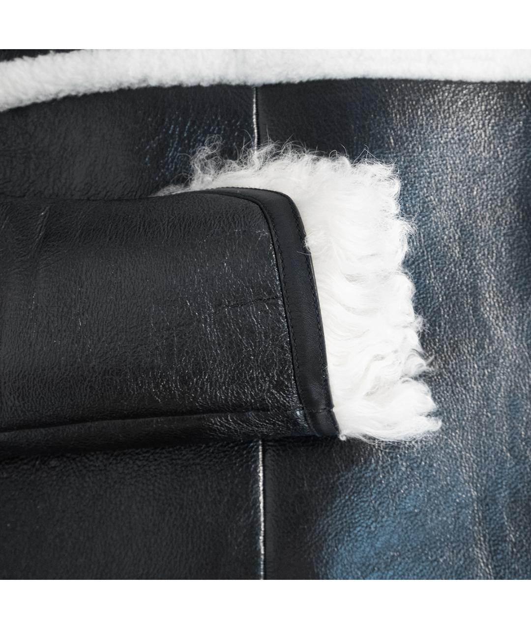 LOUIS VUITTON Черная кожаная дубленка, фото 5