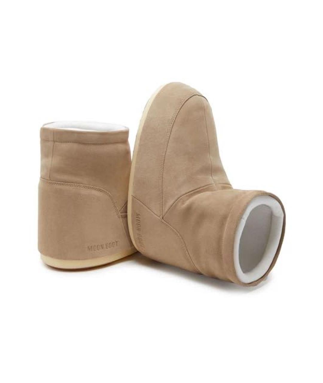 MOON BOOT Бежевые замшевые полусапоги, фото 2