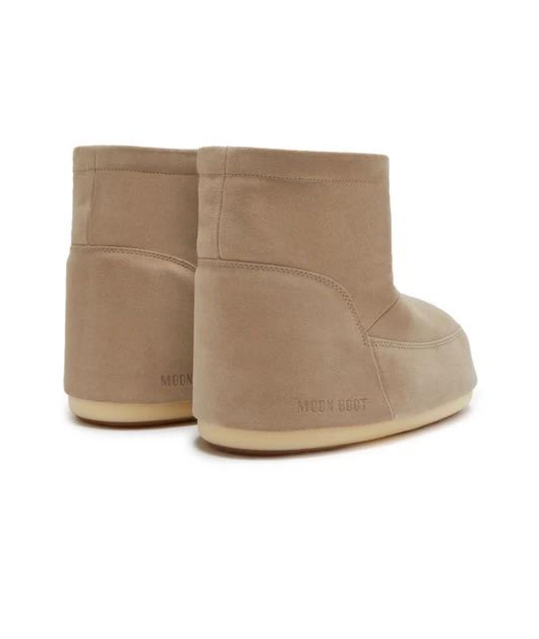 MOON BOOT Бежевые замшевые полусапоги, фото 3