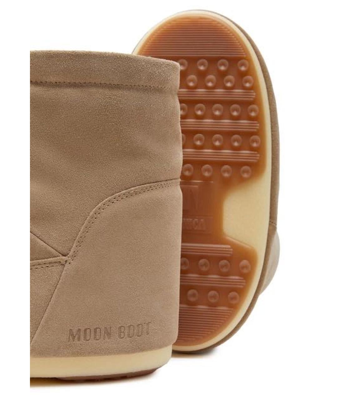 MOON BOOT Бежевые замшевые полусапоги, фото 4