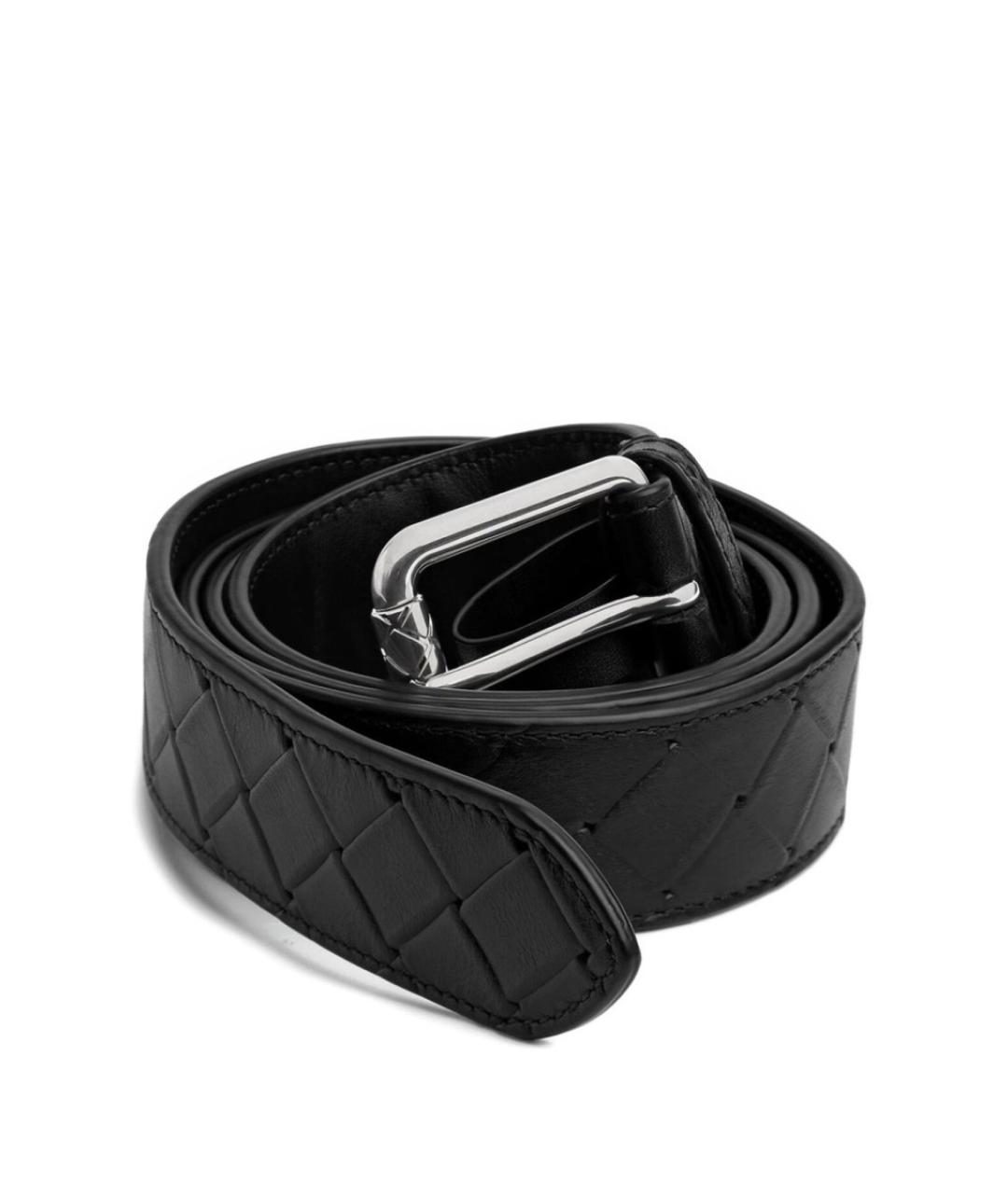 BOTTEGA VENETA Черный кожаный ремень, фото 4
