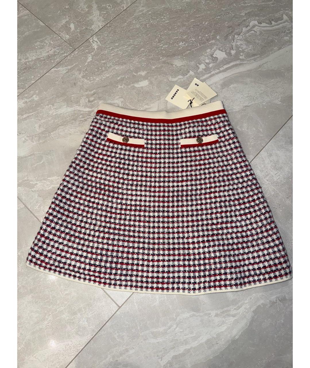 SANDRO Мульти хлопковая юбка мини, фото 6