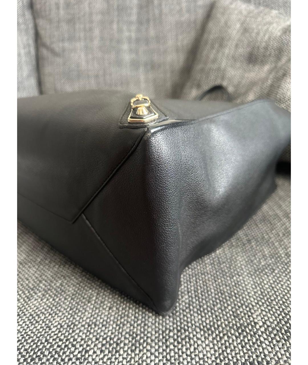 BALENCIAGA Черная кожаная сумка с короткими ручками, фото 3