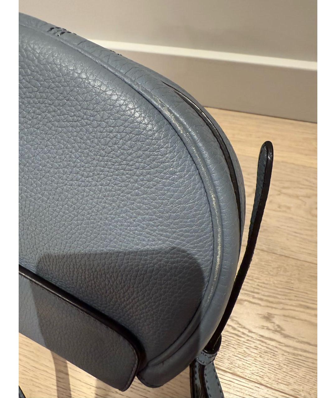 FENDI Голубая кожаная сумка через плечо, фото 4