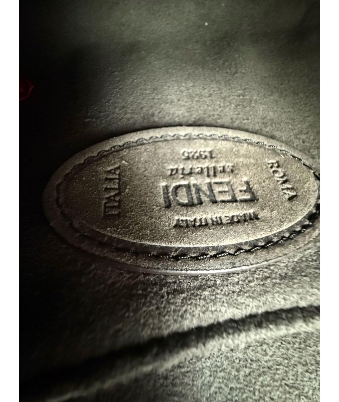 FENDI Голубая кожаная сумка через плечо, фото 6