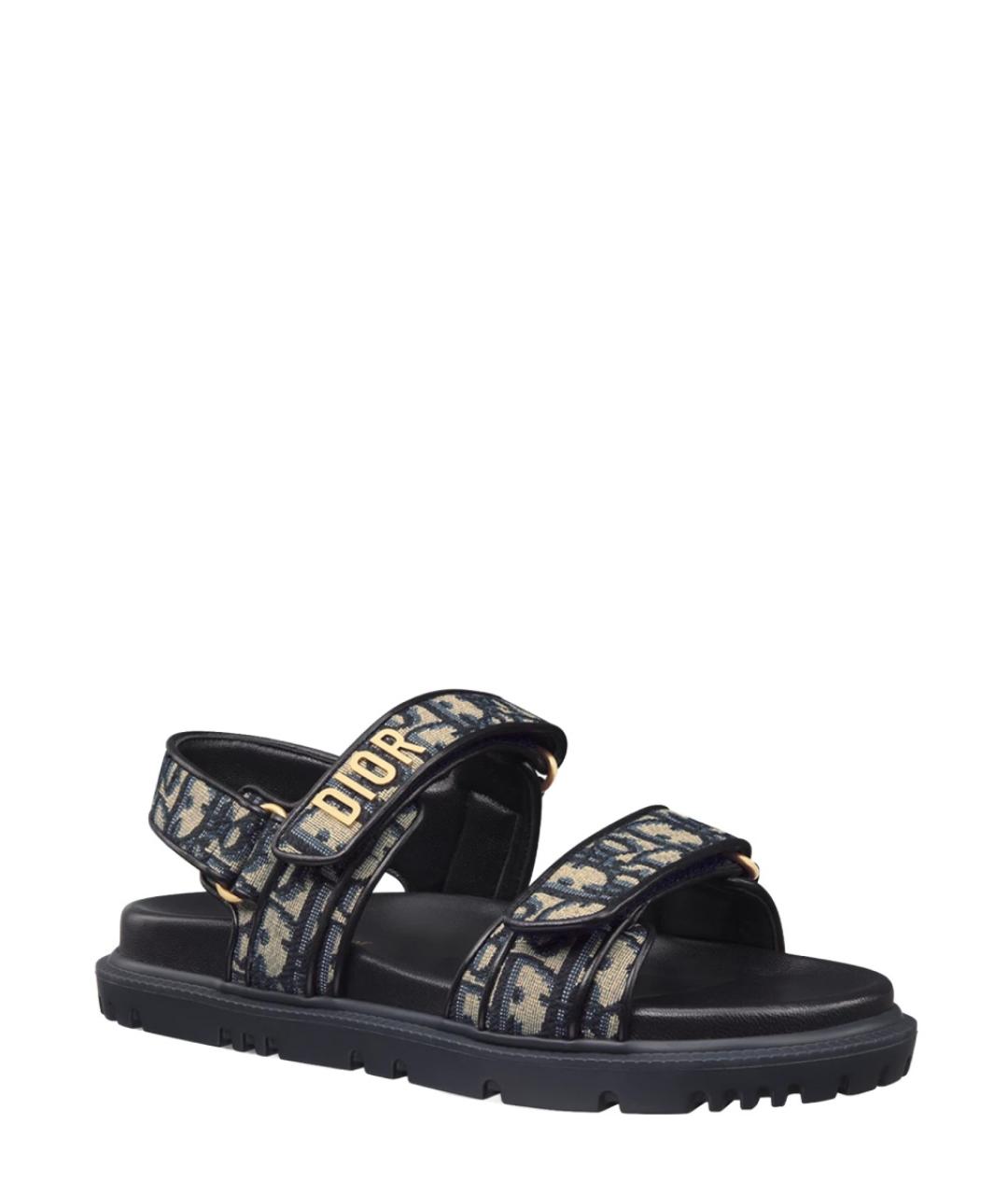 CHRISTIAN DIOR Мульти текстильные сандалии, фото 2