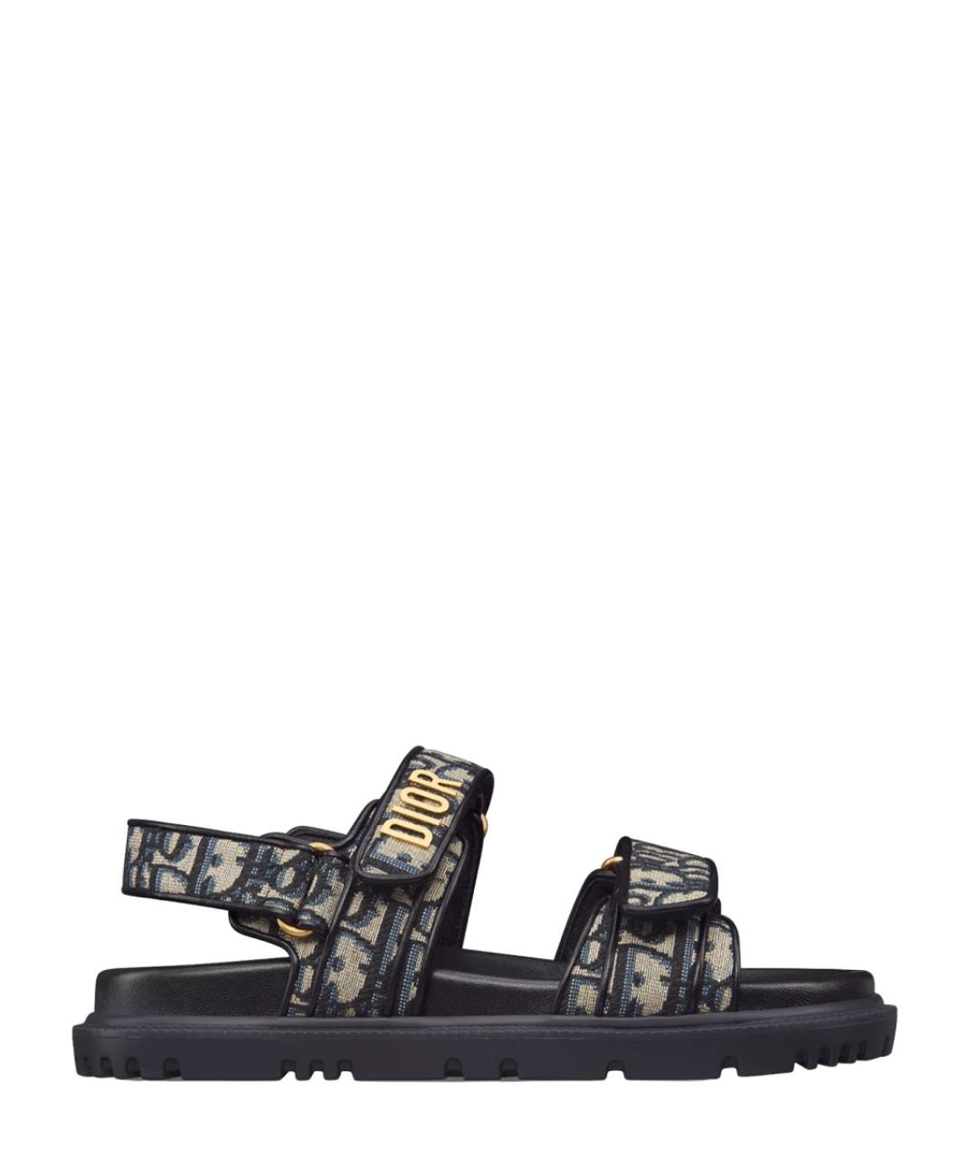 CHRISTIAN DIOR Мульти текстильные сандалии, фото 1
