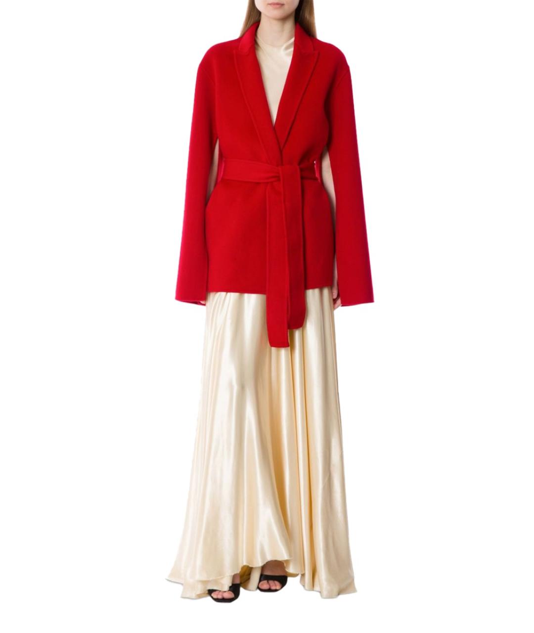 ALBERTA FERRETTI Красное шерстяное пальто, фото 2