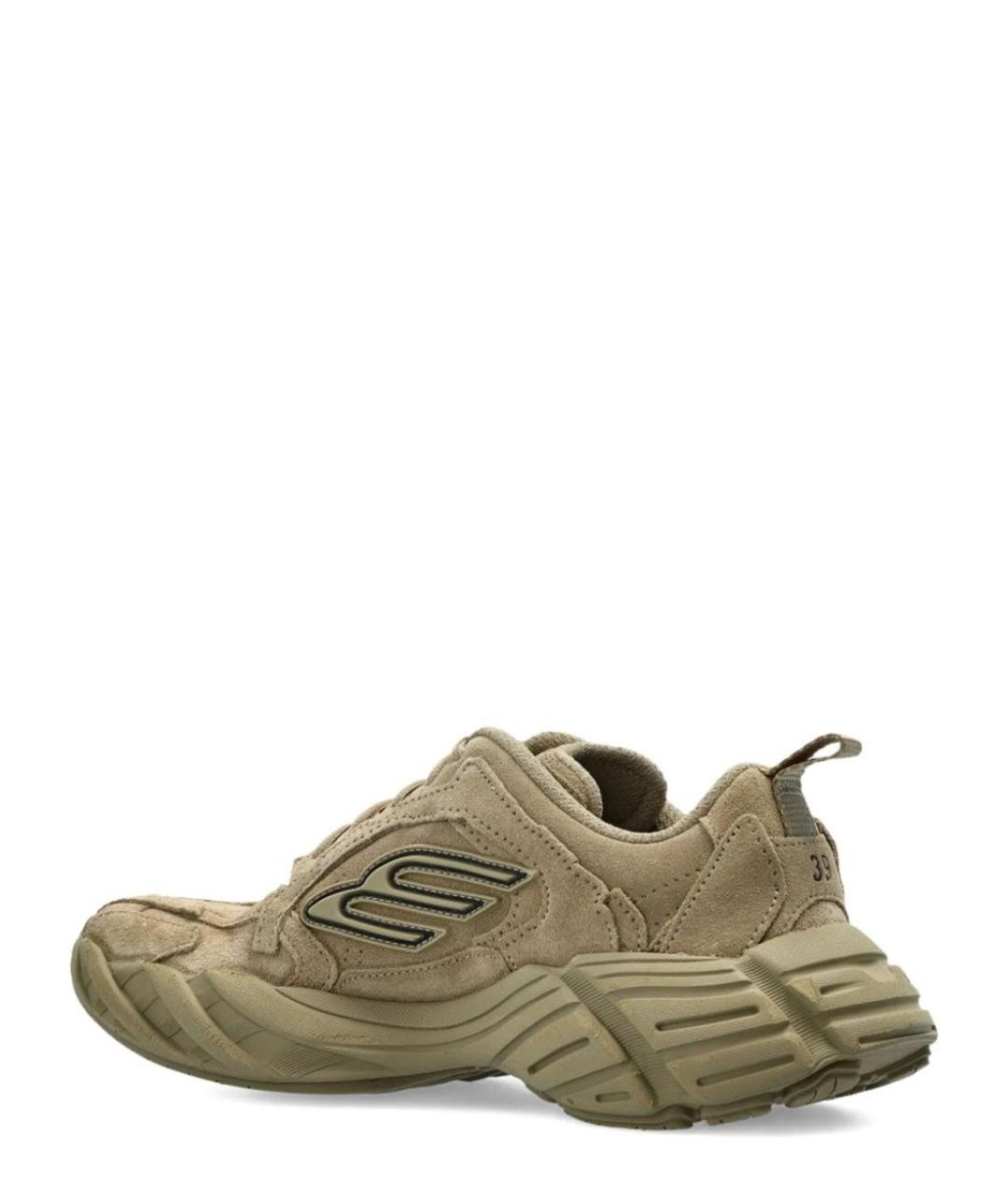 BALENCIAGA Бежевые синтетические кроссовки, фото 3