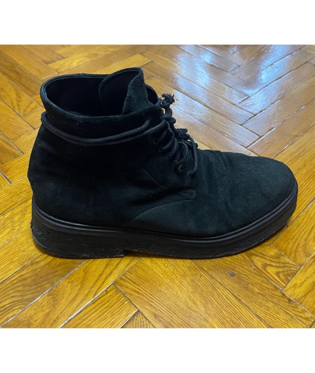 MARSELL Черные замшевые высокие ботинки, фото 5