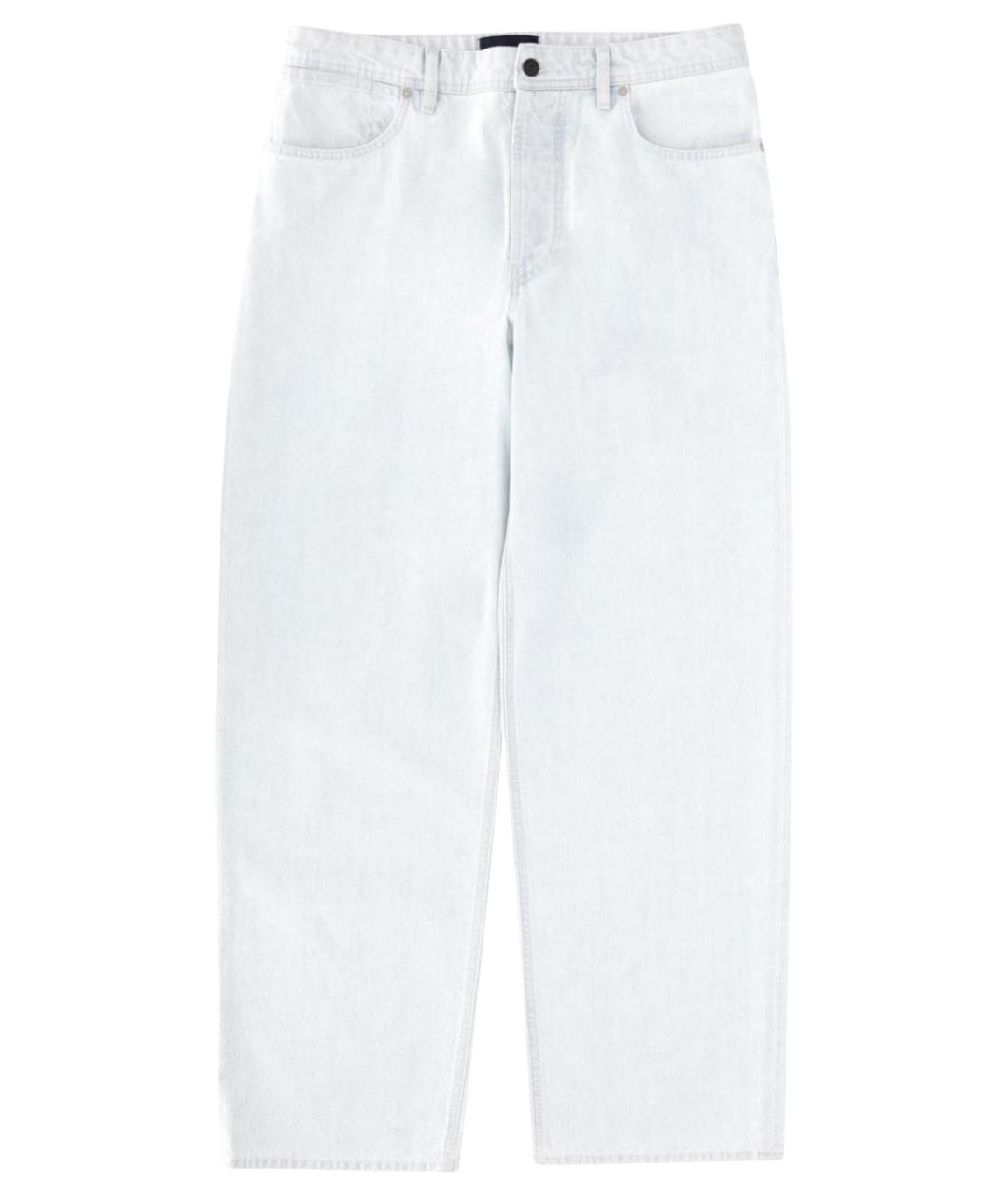 STONE ISLAND Голубые хлопковые прямые джинсы, фото 1